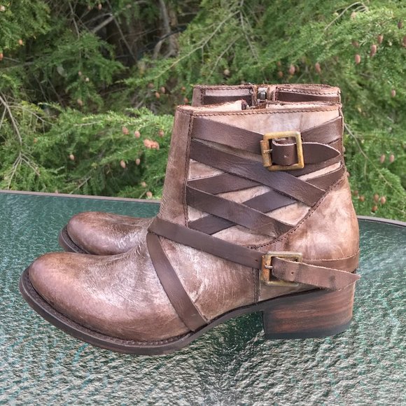 FREEBIRD BY STEVEN SAMMI LEATHER ANKLE BOOTS SZ 7,NEW - Picture 3 of 9